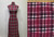 Plaid Knits Dty Brushed Polyester Knit Spandex fabric - DtybrushPL1099 Burgandy