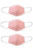 2 Layer Reusable Mask-Mauve White (3 Pack)