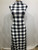 Plaid Knits Dty Brushed Polyester Knits Spandex Fabric - DTY Brush PL1331 Black-White