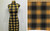 Plaid Knits Dty Brushed Polyester Knits Spandex Fabric - DTY Brush PL1989 Black-Mustard