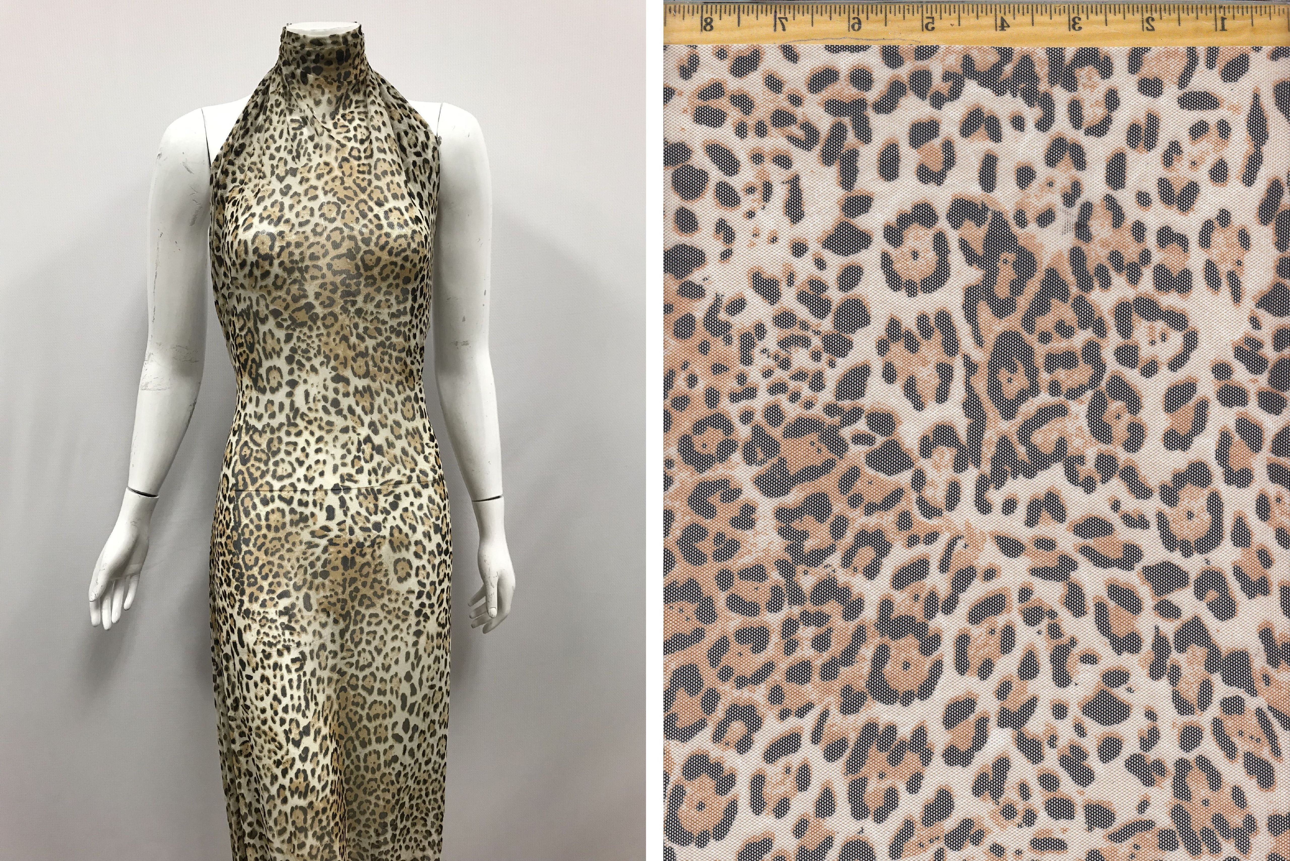 Animal Knit Power Mesh Fabric Power Mesha201 Stone Gold