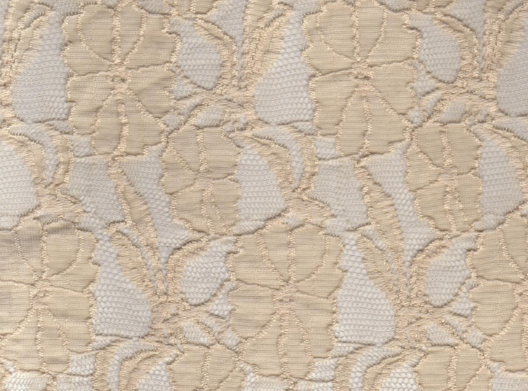 Ivory Chaotic Mesh Soft Lace Fabric by the Yard - OneYard