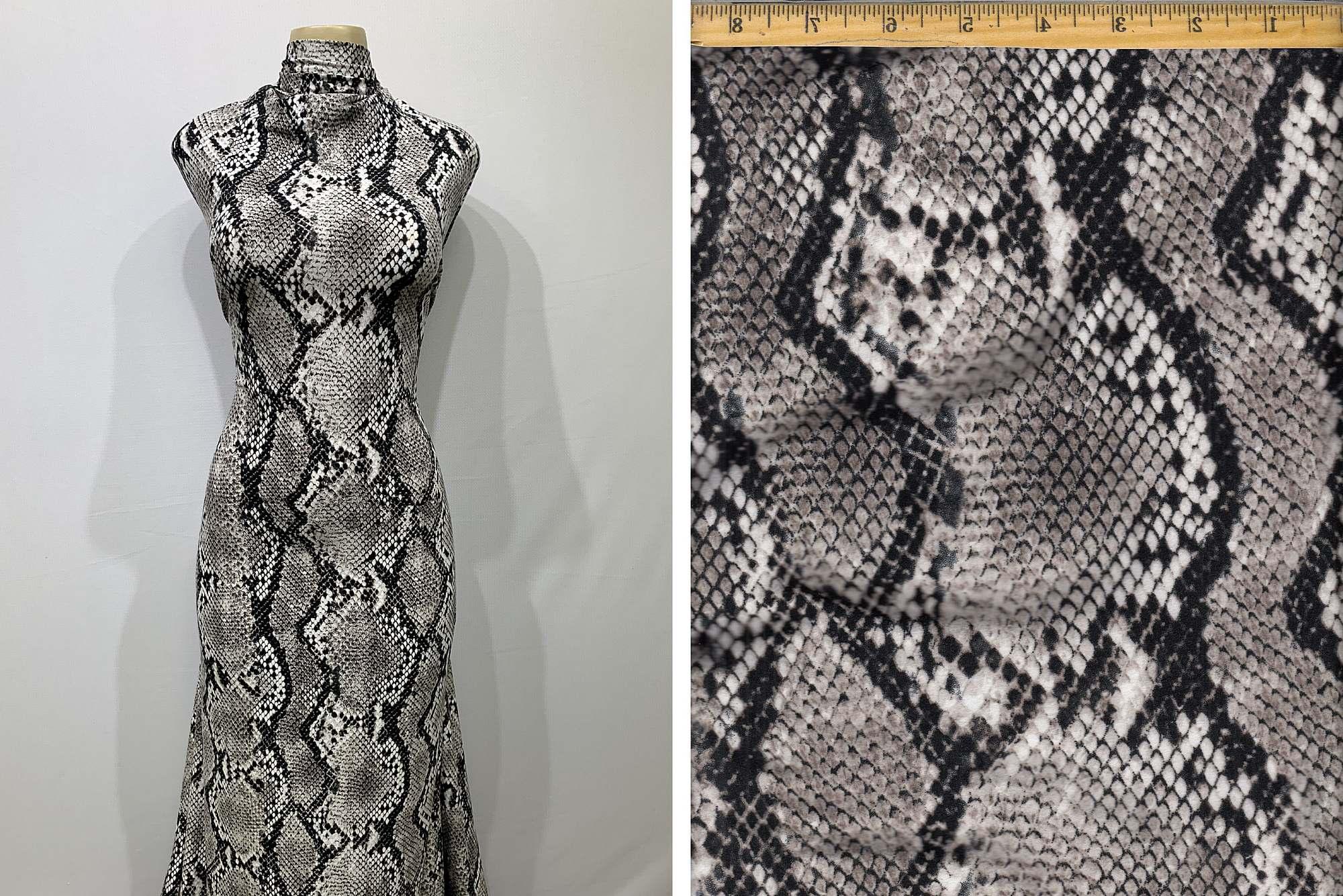 VERSACE Knit DTY Fabric - DTY V1542S- BLK-IVO-GOLD - Fabrics by