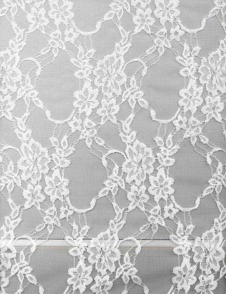 Floral Knits Lace Fabric- Lace-38 Ivory - Fabrics by the Yard