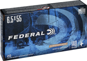 Federal Power-shok 6.5x55 - Mauser 140gr Sp 20rd 10bx/cs Federal Power-shok 6.5x55 - Mauser 140gr Sp 20rd 10bx/cs