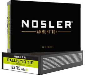 Nosler Bt 6.5 Prc 140gr - Ballistic Tip 20rd 10bx/cs Nosler Bt 6.5 Prc 140gr - Ballistic Tip 20rd 10bx/cs