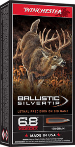 Winchester Supreme 6.8 Western - 170gr Silvertip 20rd 10bx/cs Winchester Supreme 6.8 Western - 170gr Silvertip 20rd 10bx/cs