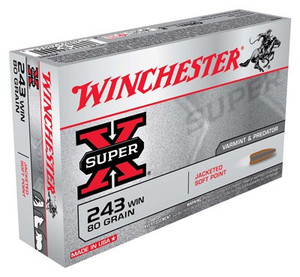 Winchester Super-x 243 Win - 80gr Jsp 20rd 10bx/cs Winchester Super-x 243 Win - 80gr Jsp 20rd 10bx/cs