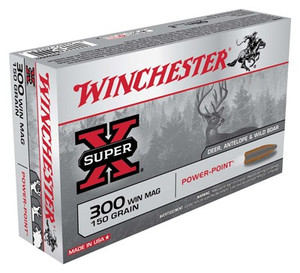 Winchester Super-x 300 Win Mag - 150gr Power Point 20rd 10bx/cs Winchester Super-x 300 Win Mag - 150gr Power Point 20rd 10bx/cs