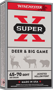 Winchester Super-x 45-70 Gov - 300gr Jhp 20rd 10bx/cs Winchester Super-x 45-70 Gov - 300gr Jhp 20rd 10bx/cs