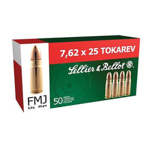 SB 7.62X25 TOKAREV 85GR FMJ 50/30 SB 7.62X25 TOKAREV 85GR FMJ 50/30