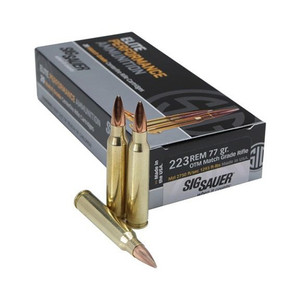 SIG AMMO 5.56 NATO 77GR ELITE MATCH OTM 20/10 SIG AMMO 5.56 NATO 77GR ELITE MATCH OTM 20/10
