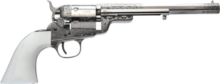 Cimarron 1851rm Wb Hickok - 38spl 7.5" Fs Nickel Engraved