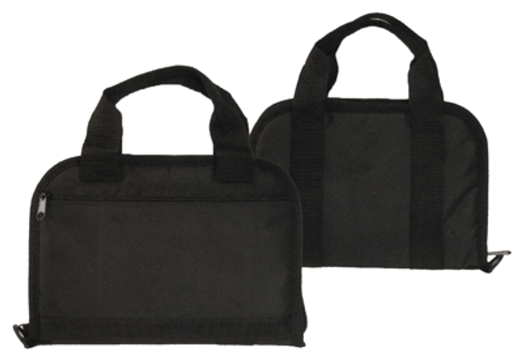 Toc Tactical Pistol Case - 11" Black W/magazine Pockets