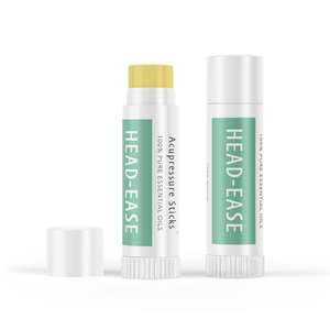 Acupressure stick with essential oils to soothe headache pain. Acupressure stick with essential oils to soothe headache pain.