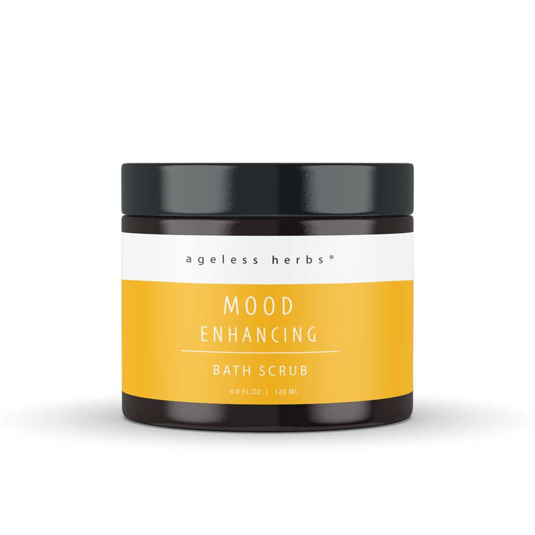 Natural herbal uplifting mood enhancing bath sugar scrub.