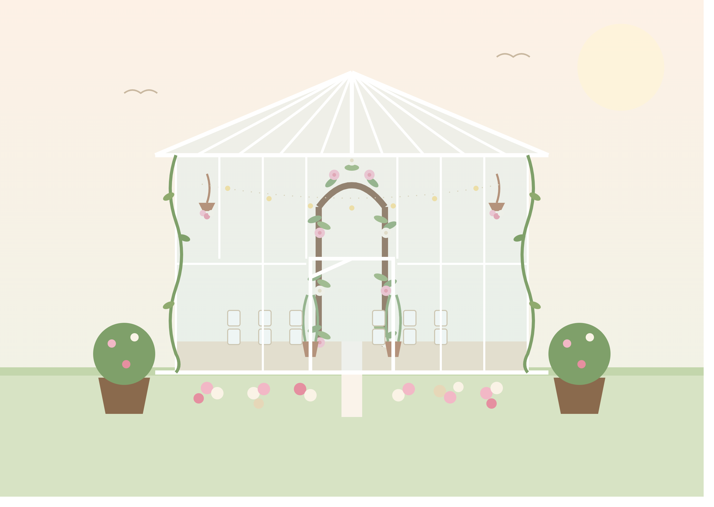 Micro-wedding greenhouse NC