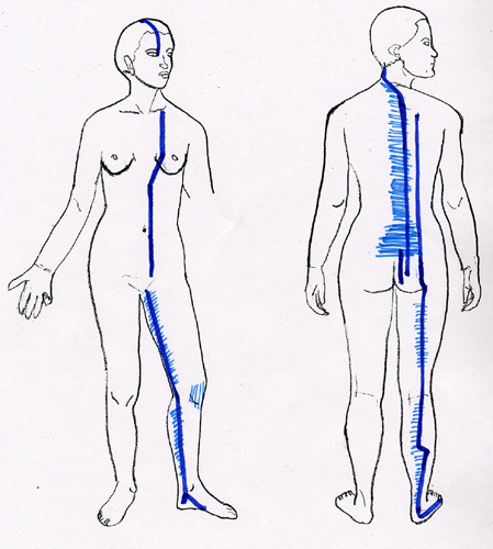 KI BL Acupressure Channels