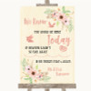 Blush Peach Floral Loved Ones In Heaven Personalized Wedding Sign