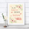 Blush Peach Floral Photobooth This Way Left Personalized Wedding Sign