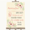 Blush Peach Floral Popcorn Bar Personalized Wedding Sign