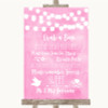 Baby Pink Watercolour Lights Grab A Bag Candy Buffet Cart Sweets Wedding Sign