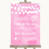 Baby Pink Watercolour Lights Light Up The Sky Rule The World Wedding Sign