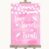 Baby Pink Lights Love Is Sweet Take A Treat Candy Buffet Wedding Sign