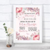Blush Rose Gold & Lilac Cheeseboard Cheese Song Personalized Wedding Sign