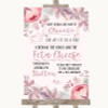 Blush Rose Gold & Lilac Cheesecake Cheese Song Personalized Wedding Sign