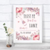 Blush Rose Gold & Lilac Alcohol Says You Can Dance Personalized Wedding Sign