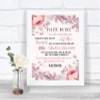 Blush Rose Gold & Lilac Don't Post Photos Facebook Personalized Wedding Sign