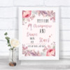 Blush Rose Gold & Lilac Drink Champagne Dance Stars Personalized Wedding Sign