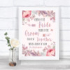 Blush Rose Gold & Lilac Friends Of The Bride Groom Seating Wedding Sign