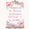 Blush Rose Gold & Lilac Heaven Loved Ones Personalized Wedding Sign