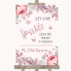Blush Rose Gold & Lilac Let Love Sparkle Sparkler Send Off Wedding Sign