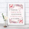 Blush Rose Gold & Lilac Light Up The Sky Rule The World Wedding Sign