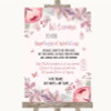 Blush Rose Gold & Lilac No Phone Camera Unplugged Personalized Wedding Sign