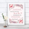 Blush Rose Gold & Lilac Photo Guestbook Friends & Family Wedding Sign