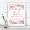 Blush Rose Gold & Lilac Toilet Get Out & Dance Personalized Wedding Sign