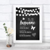 Chalk Style Black & White Lights Important Special Dates Wedding Sign