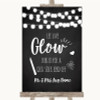 Chalk Style Black & White Lights Let Love Glow Glowstick Wedding Sign