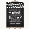 Chalk Style Black & White Lights Photo Prop Guestbook Personalized Wedding Sign