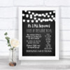Chalk Style Black & White Lights Rules Of The Dance Floor Wedding Sign