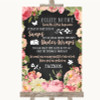 Chalkboard Style Pink Roses Don't Post Photos Facebook Personalized Wedding Sign