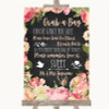 Chalkboard Style Pink Roses Grab A Bag Candy Buffet Cart Sweets Wedding Sign