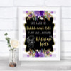 Gold & Purple Stripes Wishing Well Message Personalized Wedding Sign