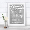 Grey Watercolour Lights Cards & Gifts Table Personalized Wedding Sign