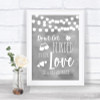 Grey Watercolour Lights Don't Be Blinded Sunglasses Personalized Wedding Sign