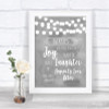 Grey Watercolour Lights Hankies And Tissues Personalized Wedding Sign